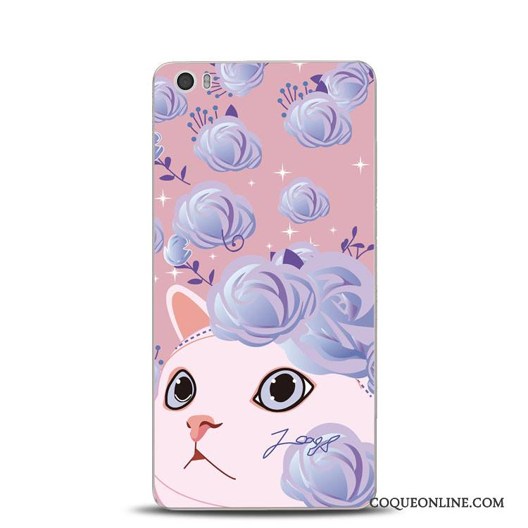 Mi Note Gaufrage Chat Vert Coque Silicone Clair Support