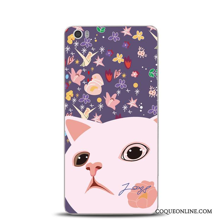 Mi Note Gaufrage Chat Vert Coque Silicone Clair Support