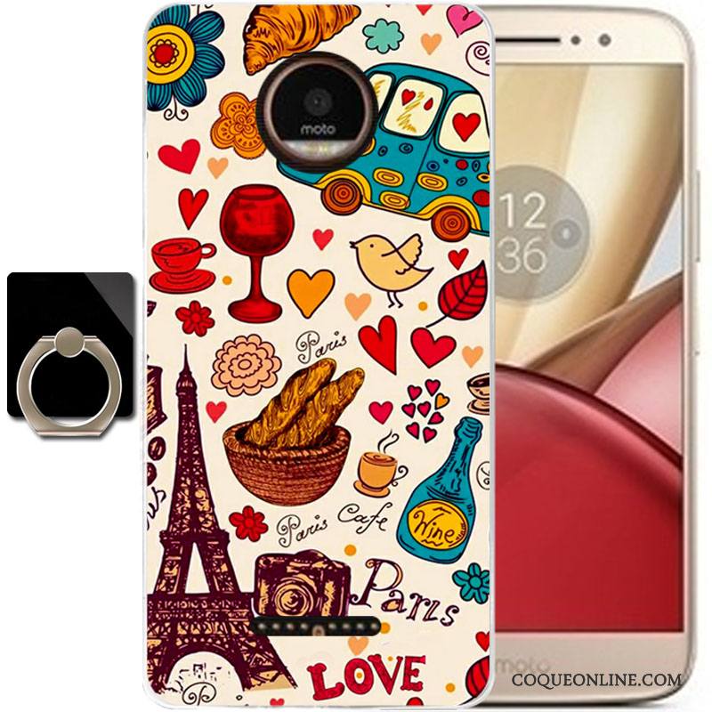 Moto C Fluide Doux Silicone Charmant Incassable Tout Compris Dessin Animé Coque