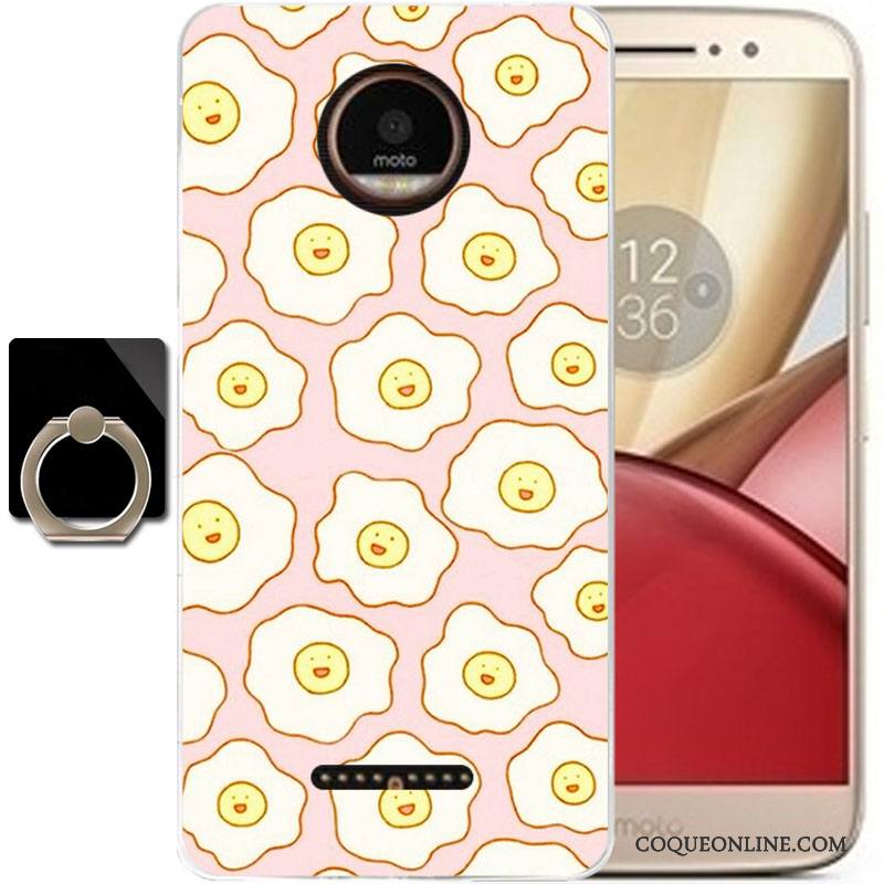 Moto C Fluide Doux Silicone Charmant Incassable Tout Compris Dessin Animé Coque