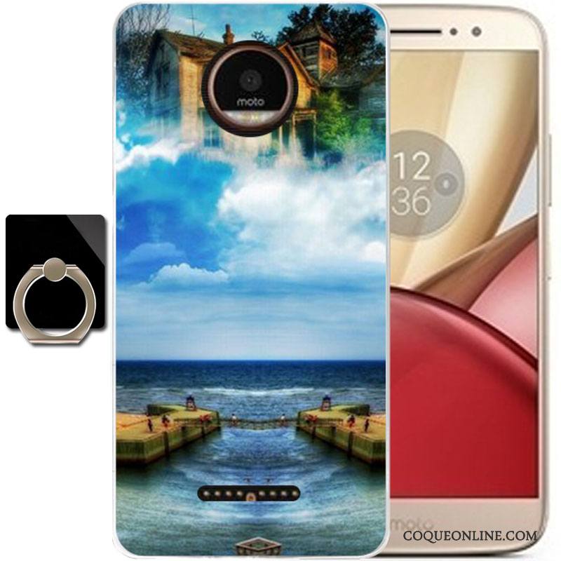 Moto C Fluide Doux Silicone Charmant Incassable Tout Compris Dessin Animé Coque