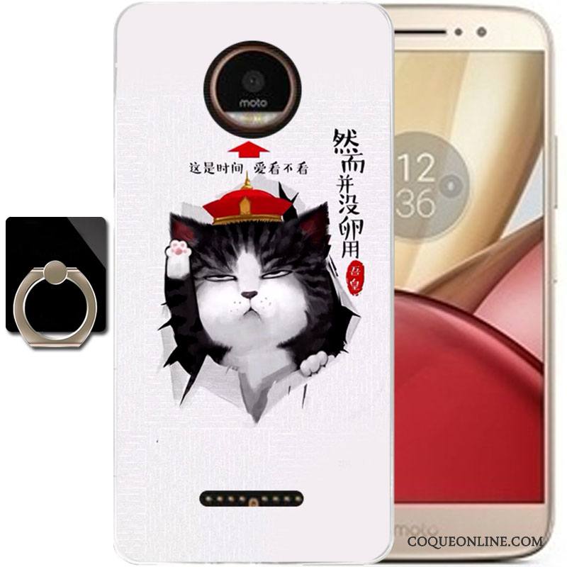 Moto C Fluide Doux Silicone Charmant Incassable Tout Compris Dessin Animé Coque