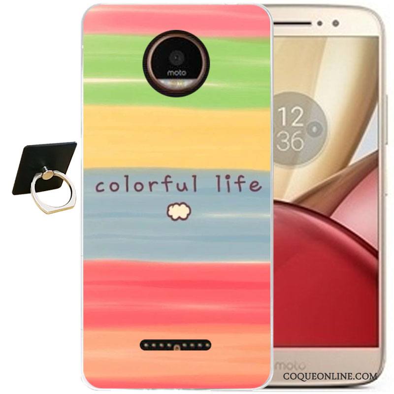 Moto C Silicone Transparent Étui Coque De Téléphone Gaufrage Incassable Protection