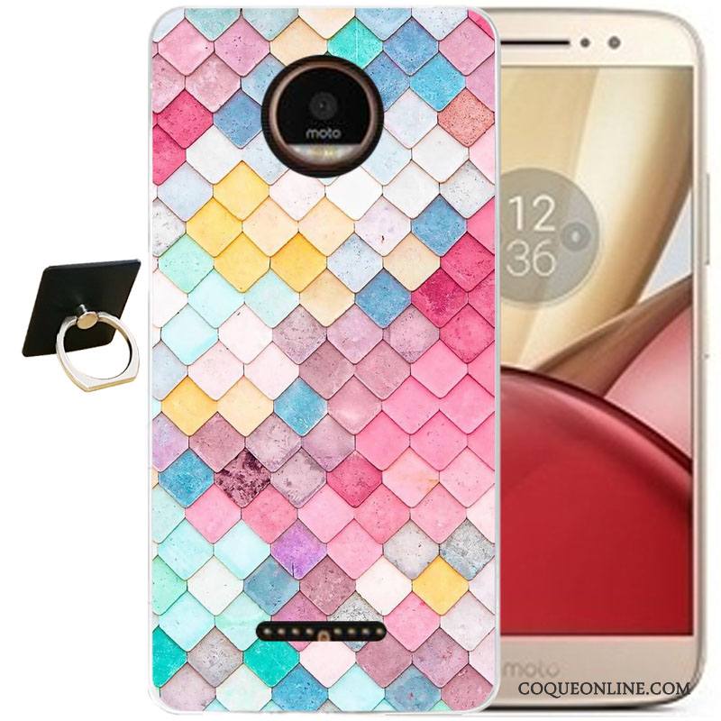 Moto C Silicone Transparent Étui Coque De Téléphone Gaufrage Incassable Protection