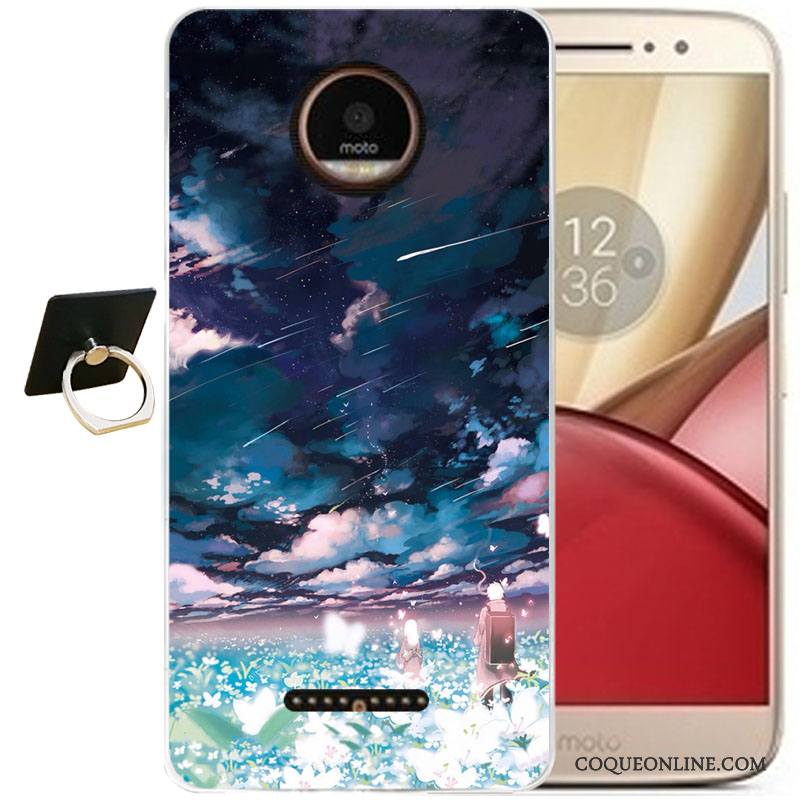 Moto C Silicone Transparent Étui Coque De Téléphone Gaufrage Incassable Protection