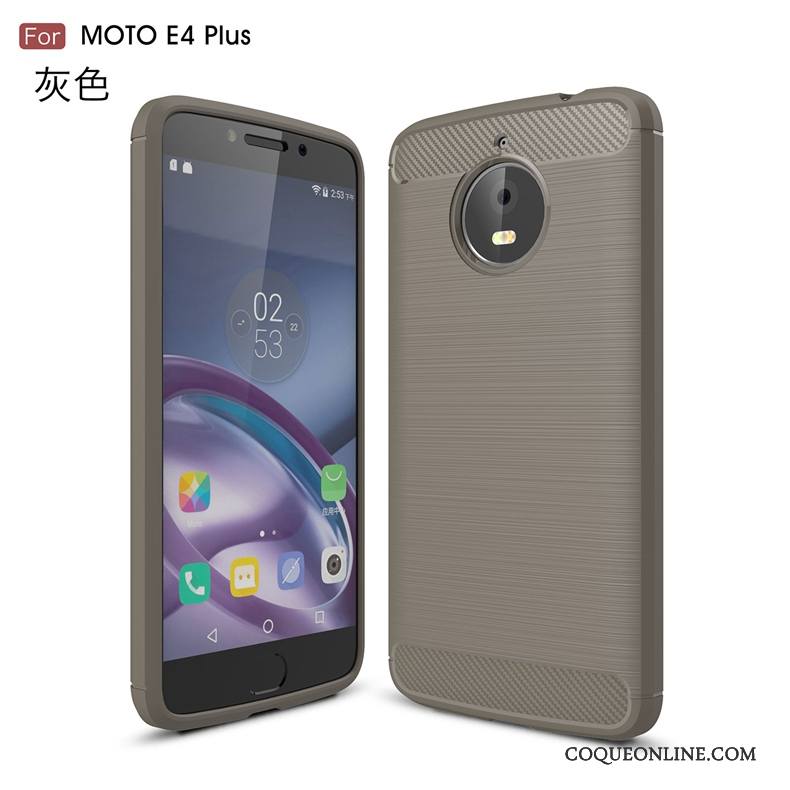 Moto E4 Plus Modèle Fleurie Fibre Coque Rouge Protection Soie De Téléphone