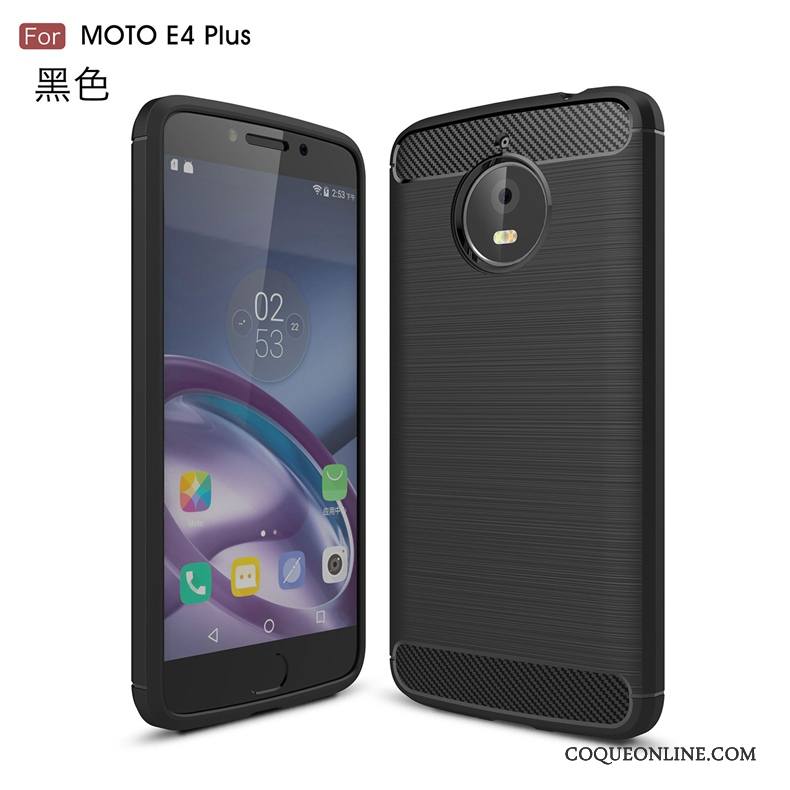 Moto E4 Plus Modèle Fleurie Fibre Coque Rouge Protection Soie De Téléphone