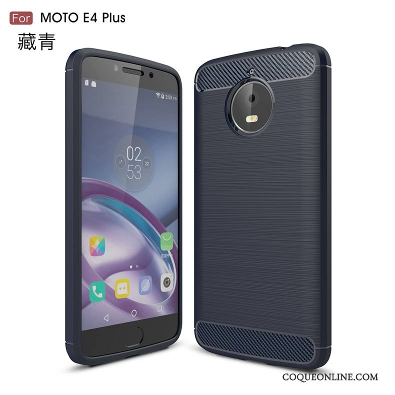 Moto E4 Plus Modèle Fleurie Fibre Coque Rouge Protection Soie De Téléphone