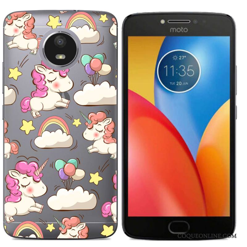 Moto E4 Plus Multicolore Coque De Téléphone Étui Téléphone Portable Créatif Silicone Peinture