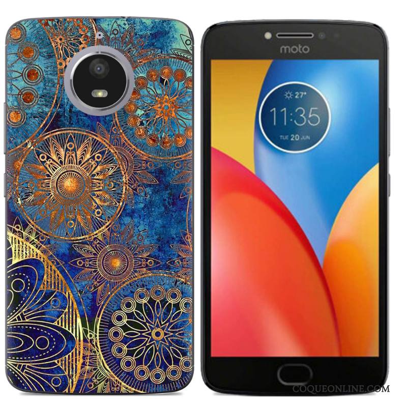 Moto E4 Plus Multicolore Coque De Téléphone Étui Téléphone Portable Créatif Silicone Peinture