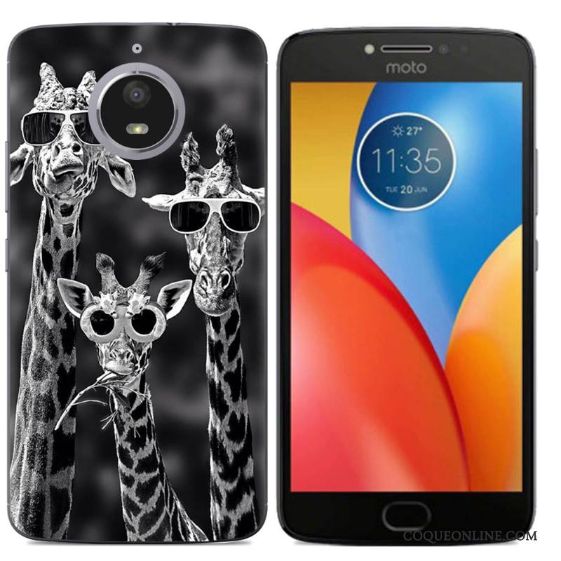 Moto E4 Plus Multicolore Coque De Téléphone Étui Téléphone Portable Créatif Silicone Peinture