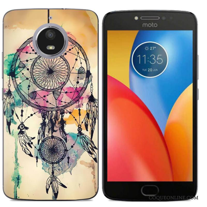 Moto E4 Plus Multicolore Coque De Téléphone Étui Téléphone Portable Créatif Silicone Peinture