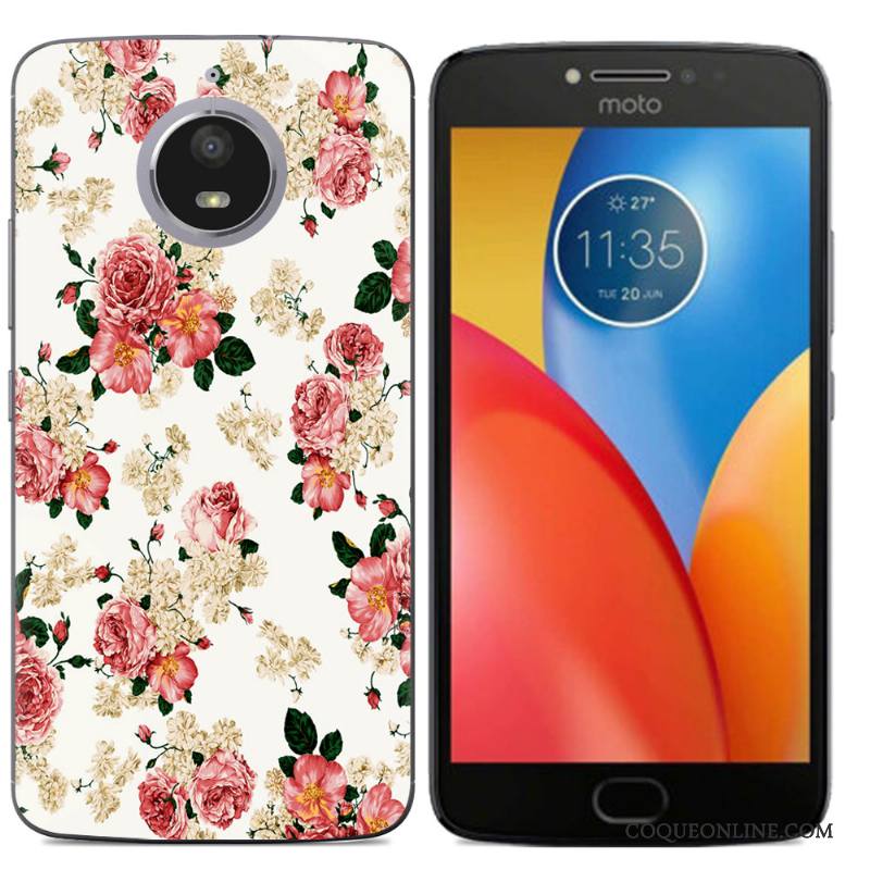 Moto E4 Plus Support Multicolore Coque De Téléphone Protection Modèle Fleurie Étui Incassable