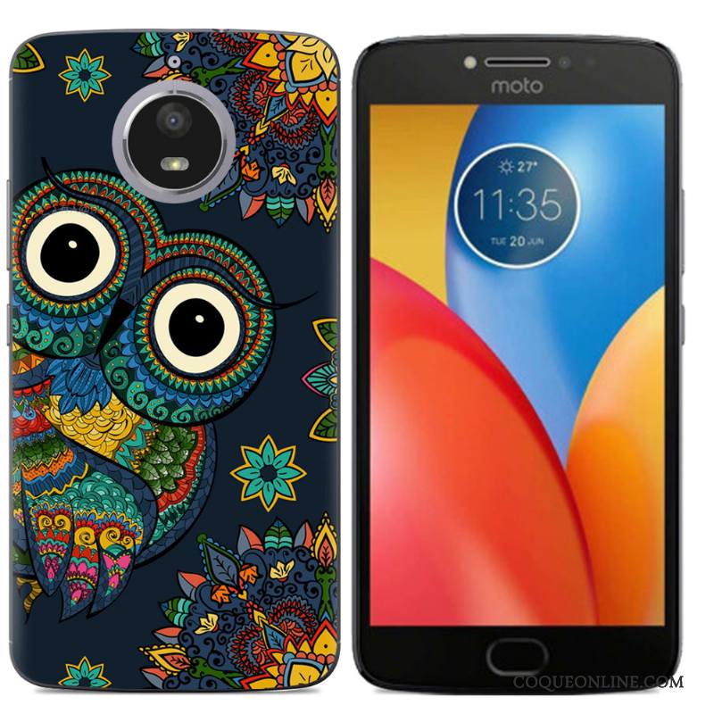 Moto E4 Plus Support Multicolore Coque De Téléphone Protection Modèle Fleurie Étui Incassable