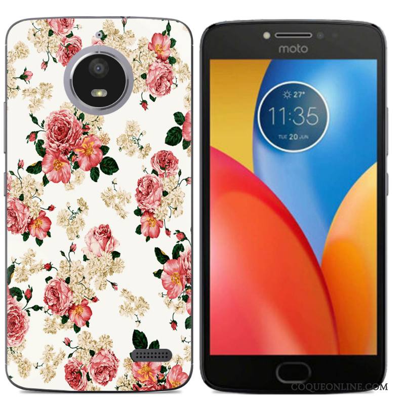 Moto E4 Téléphone Portable Peinture Silicone Coque Créatif Tout Compris Fluide Doux