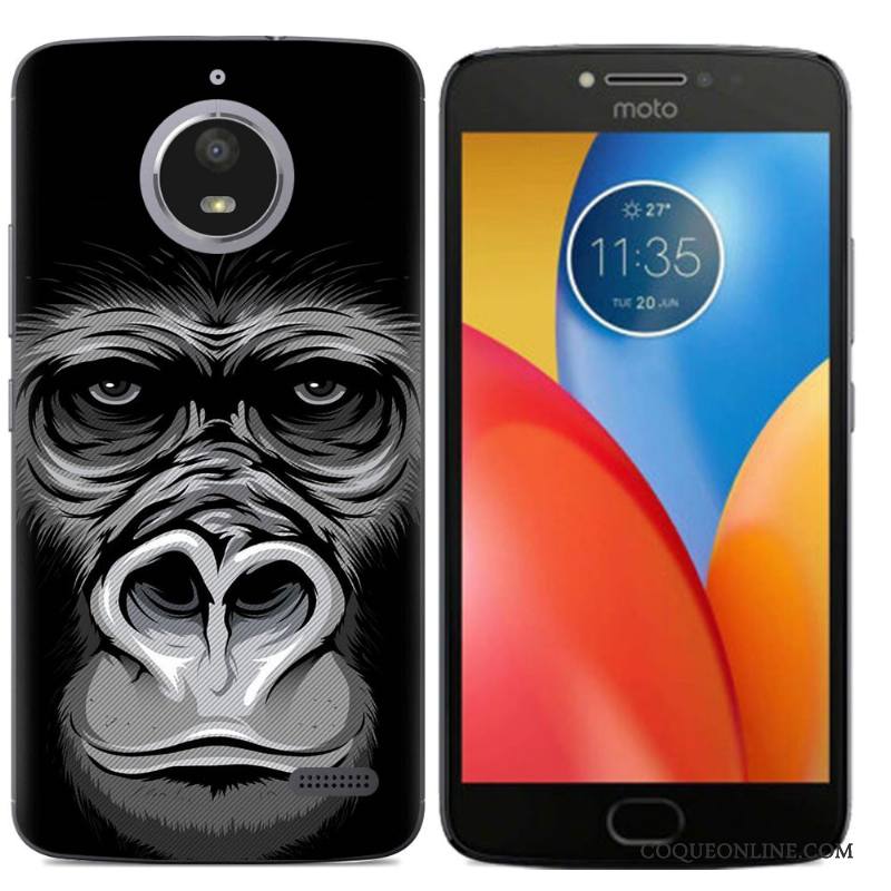 Moto E4 Téléphone Portable Peinture Silicone Coque Créatif Tout Compris Fluide Doux