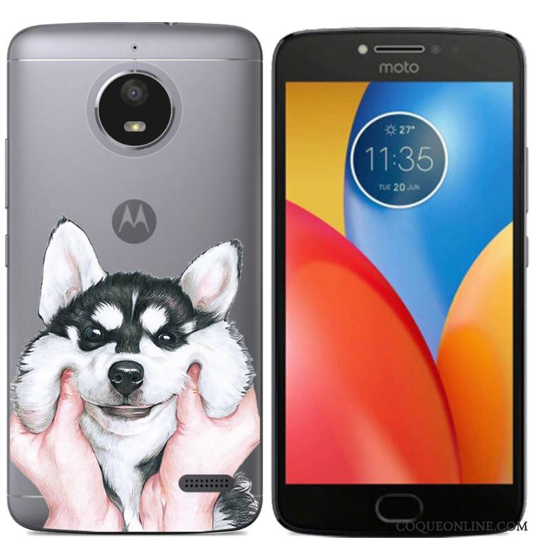 Moto E4 Téléphone Portable Peinture Silicone Coque Créatif Tout Compris Fluide Doux