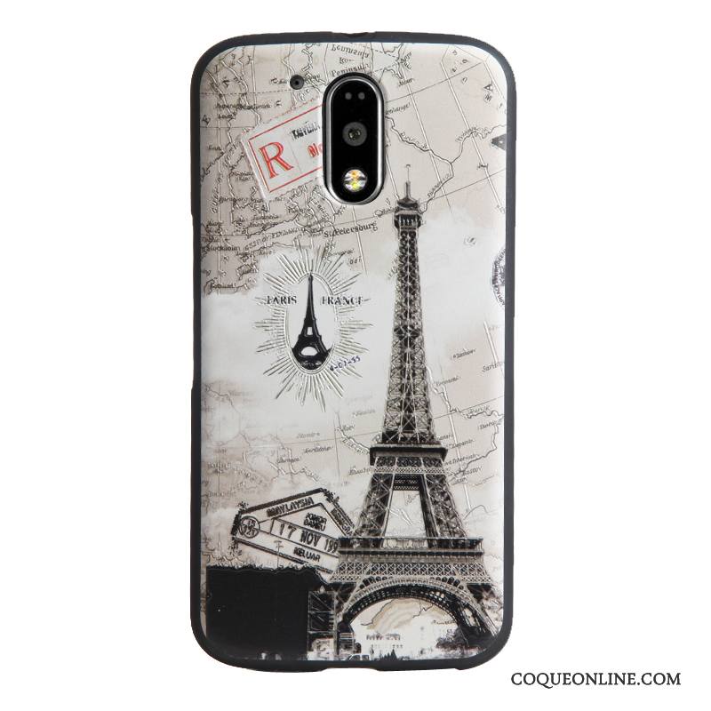 Moto G4 Play Coque De Téléphone Dessin Animé Gaufrage Protection Étui Tendance Fluide Doux