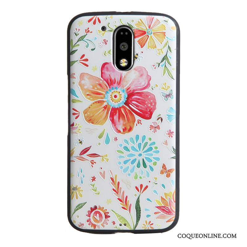 Moto G4 Play Coque De Téléphone Dessin Animé Gaufrage Protection Étui Tendance Fluide Doux