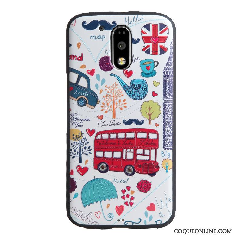 Moto G4 Play Coque De Téléphone Dessin Animé Gaufrage Protection Étui Tendance Fluide Doux