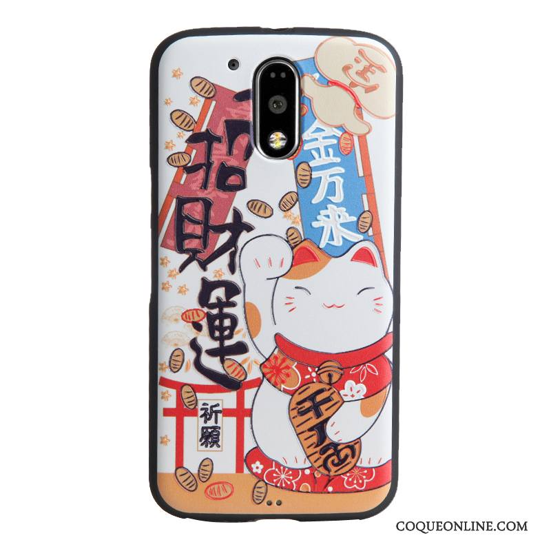 Moto G4 Play Coque De Téléphone Dessin Animé Gaufrage Protection Étui Tendance Fluide Doux