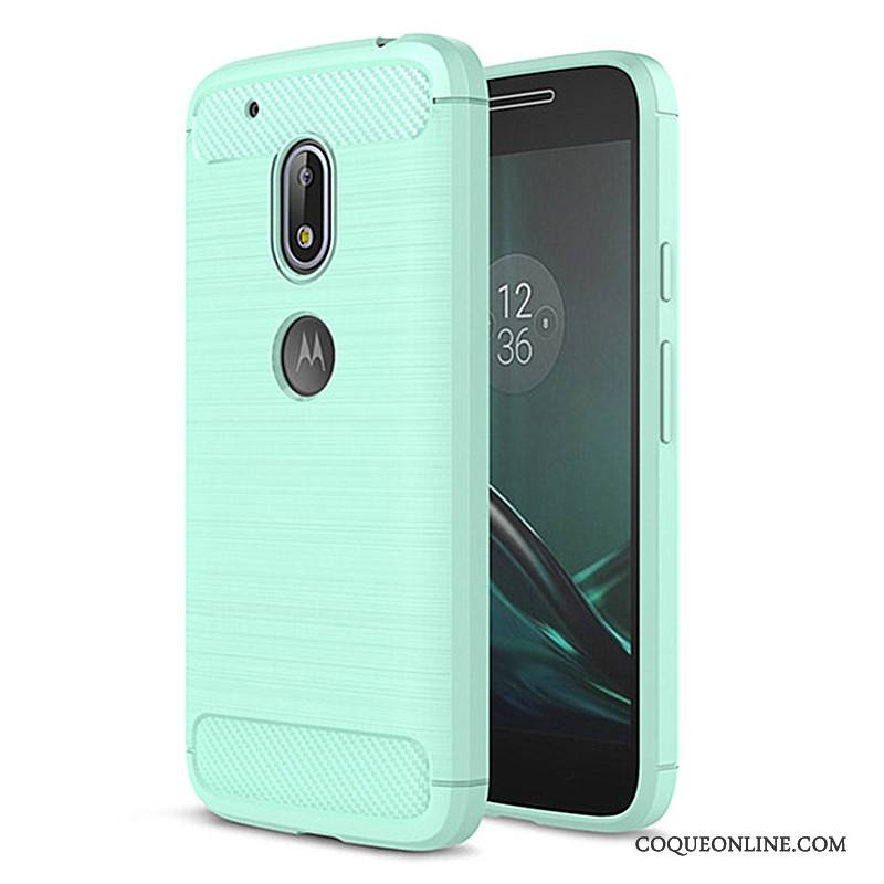 Moto G4 Play Fluide Doux Silicone Étui Coque De Téléphone Protection Bleu