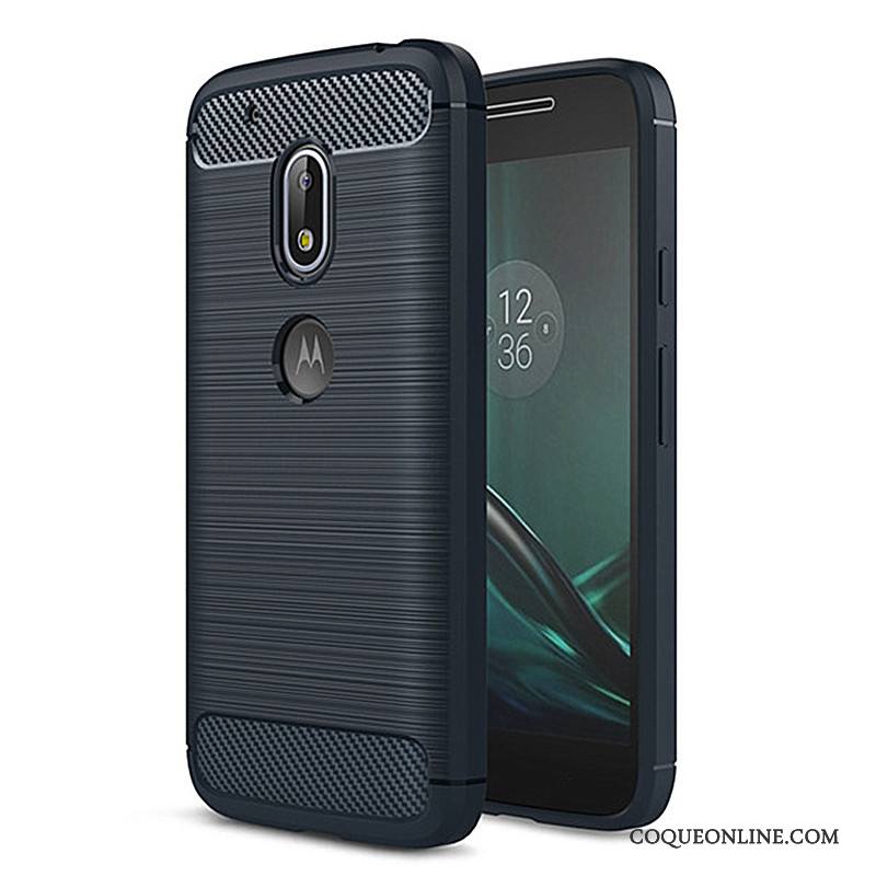 Moto G4 Play Fluide Doux Silicone Étui Coque De Téléphone Protection Bleu