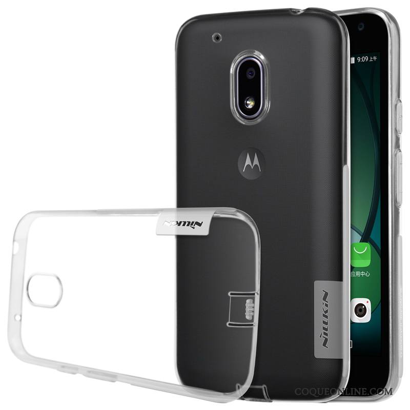 Moto G4 Play Transparent Coque Protection Fluide Doux Étui Incassable Or