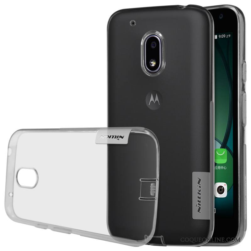 Moto G4 Play Transparent Coque Protection Fluide Doux Étui Incassable Or