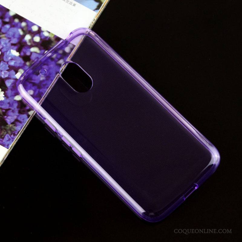 Moto G4 Play Transparent Violet Antidérapant Protection Fluide Doux Modèle Fleurie Coque De Téléphone