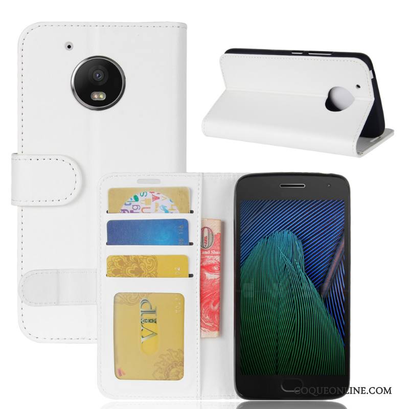 Moto G5 Carte Coque De Téléphone Portefeuille Modèle Fleurie Housse Support Étui En Cuir