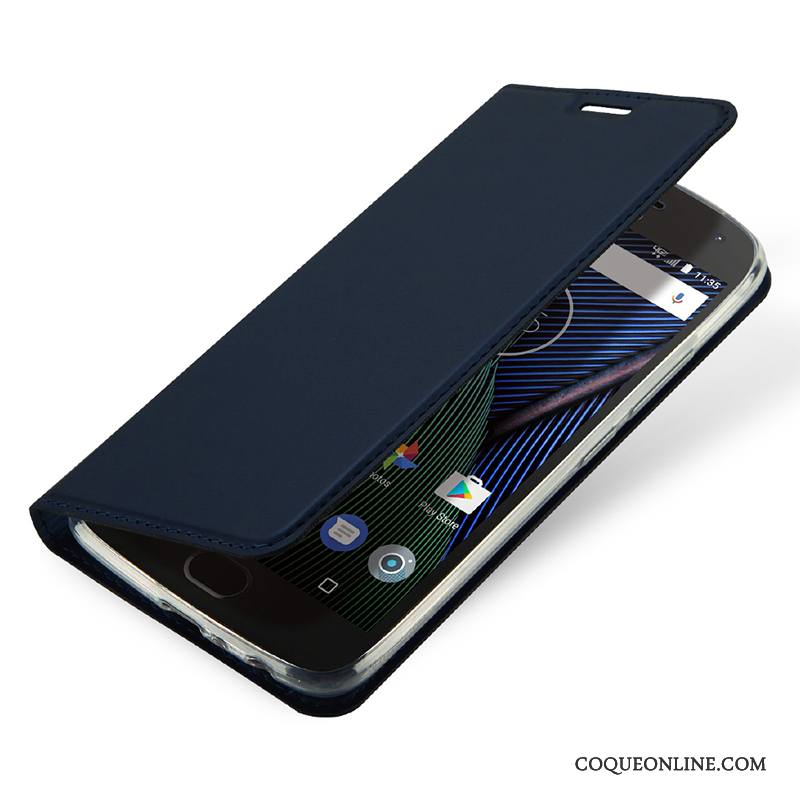 Moto G5 Housse Étui En Cuir Coque De Téléphone Téléphone Portable Rose Protection