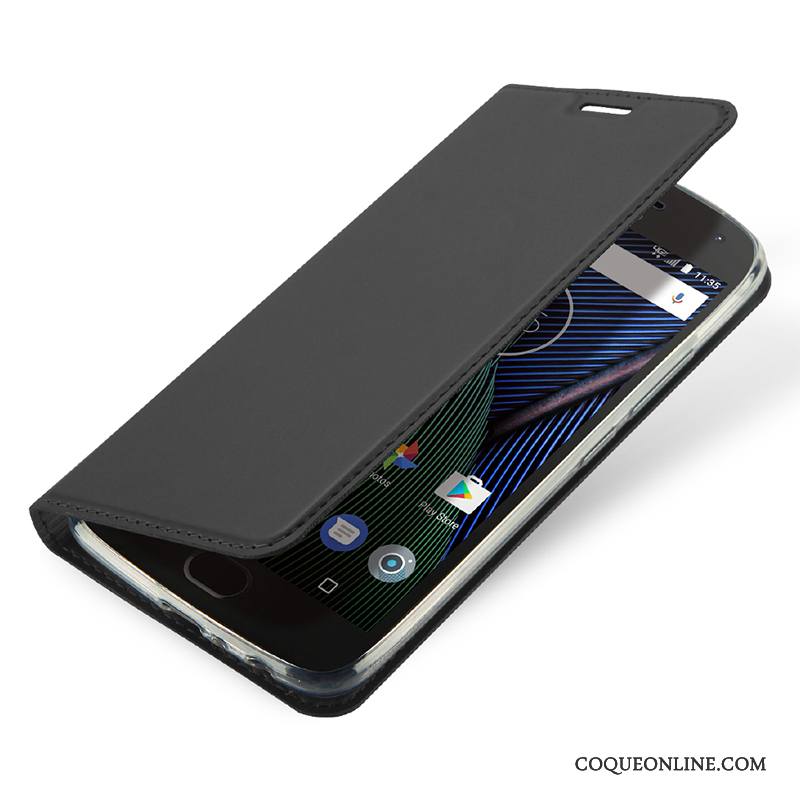Moto G5 Housse Étui En Cuir Coque De Téléphone Téléphone Portable Rose Protection