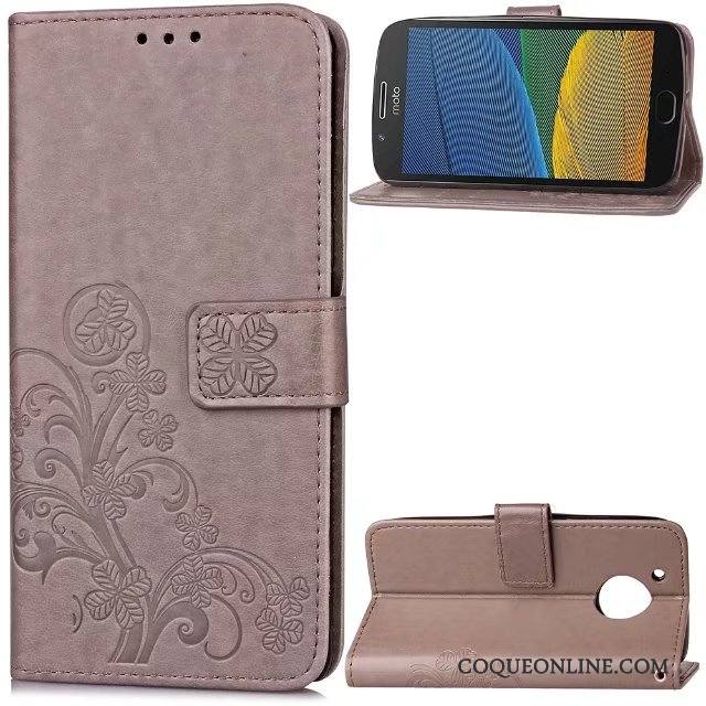 Moto G5 Incassable Protection Étui En Cuir Business Coque Téléphone Portable