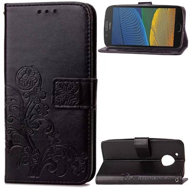 Moto G5 Incassable Protection Étui En Cuir Business Coque Téléphone Portable