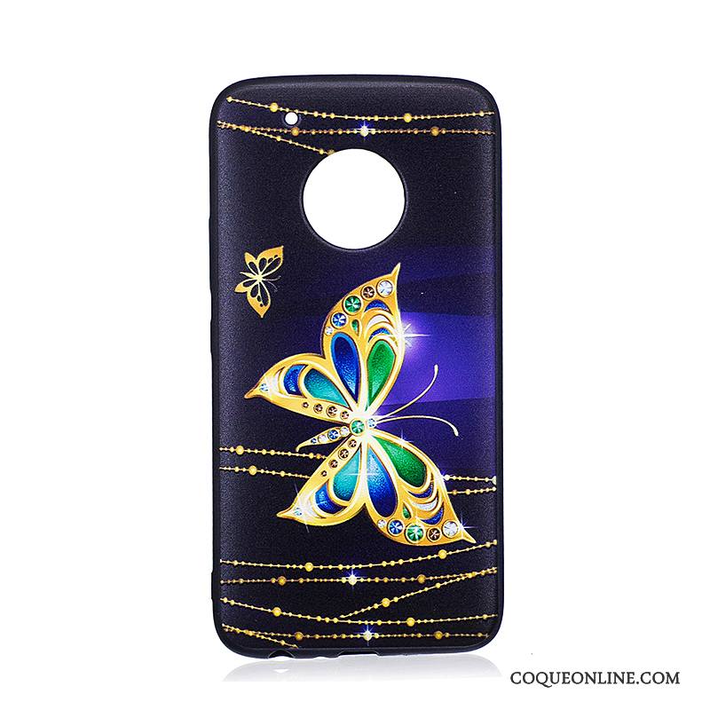 Moto G5 Plus Fluide Doux Gaufrage Dessin Animé Tendance Peinture Étui Coque De Téléphone