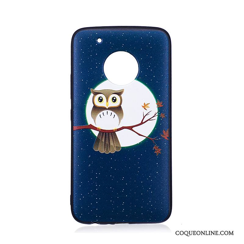 Moto G5 Plus Fluide Doux Gaufrage Dessin Animé Tendance Peinture Étui Coque De Téléphone