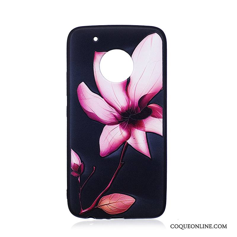 Moto G5 Plus Fluide Doux Gaufrage Dessin Animé Tendance Peinture Étui Coque De Téléphone