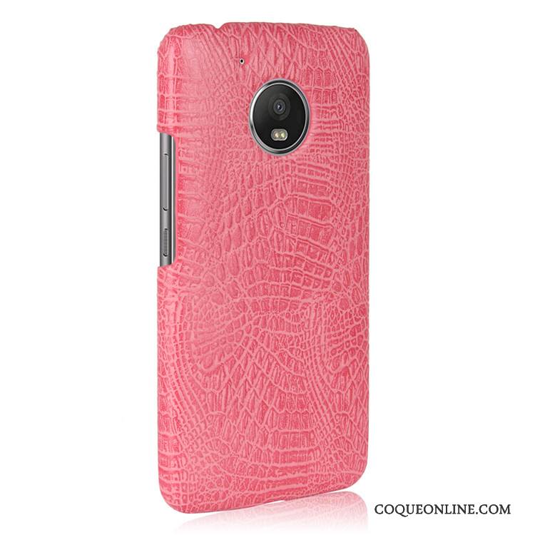 Moto G5 Étui Protection Orange Coque De Téléphone Crocodile