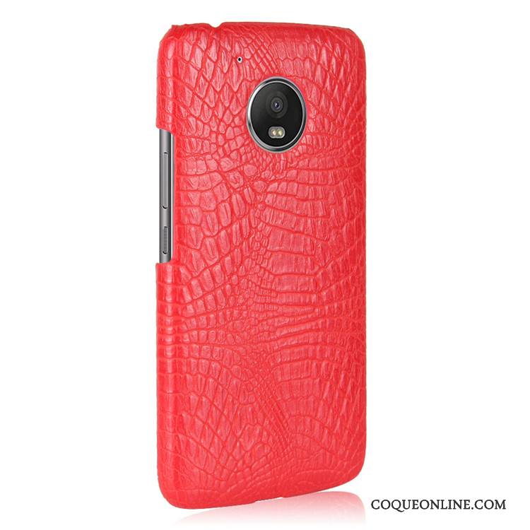 Moto G5 Étui Protection Orange Coque De Téléphone Crocodile