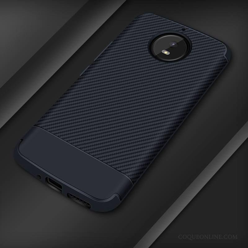 Moto G5s Coque Tout Compris Bleu Protection Noir Incassable Personnalité Étui