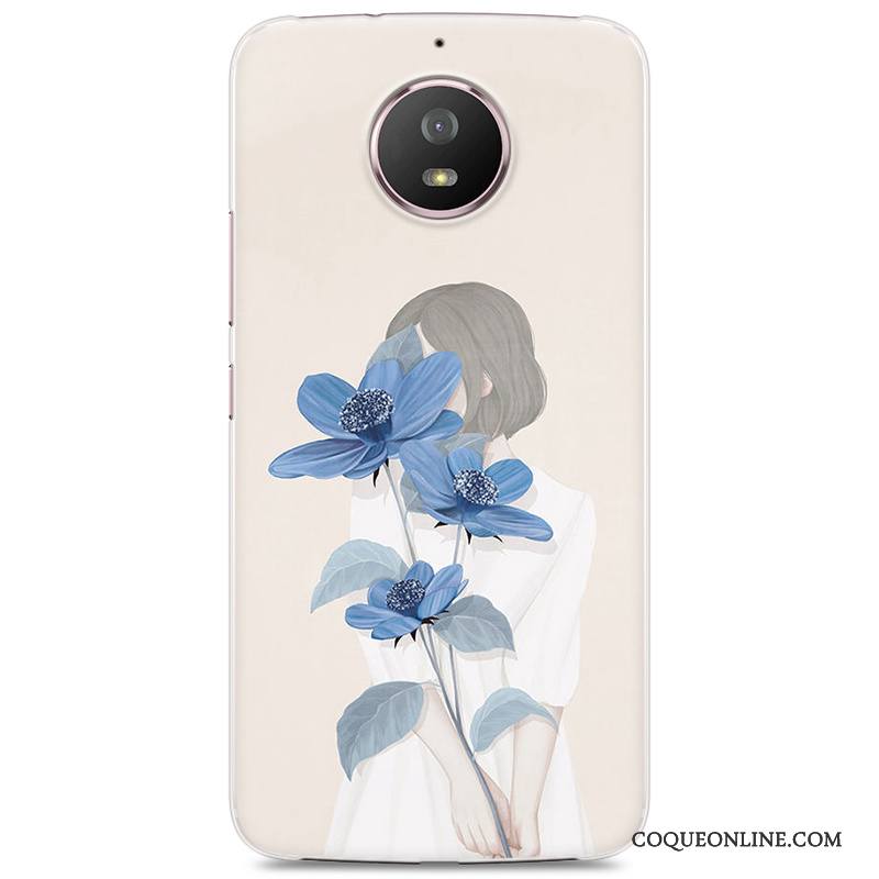 Moto G5s Coque Tout Compris Frais Blanc Bleu Incassable Protection Fluide Doux