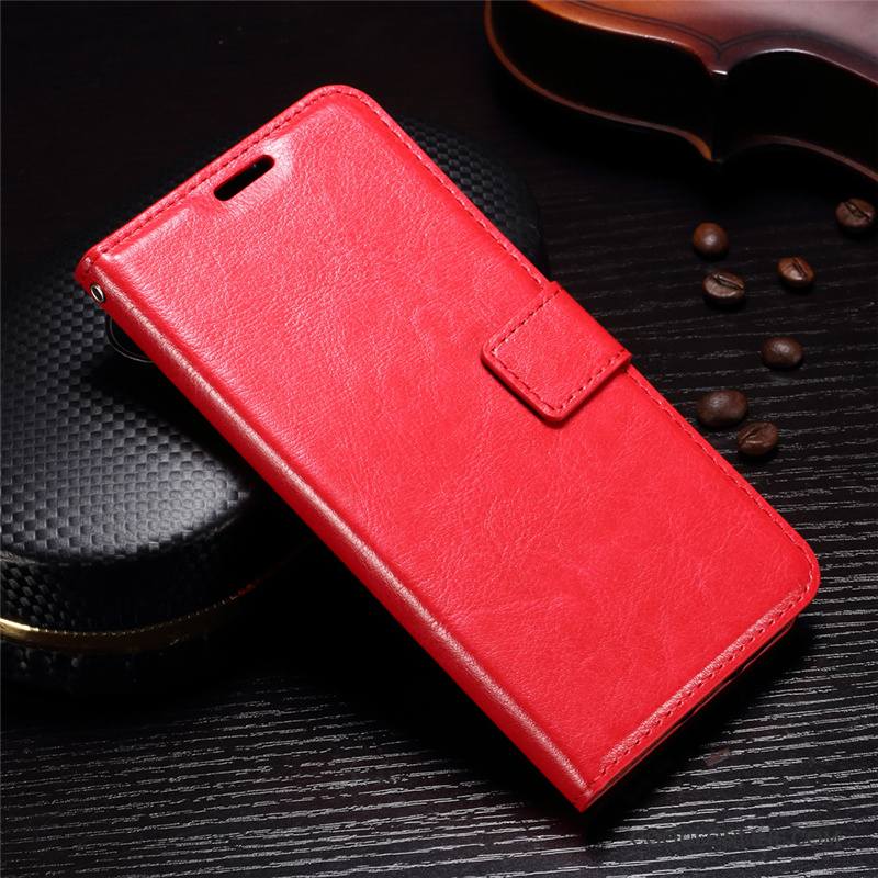 Moto G5s Incassable Protection Rouge Coque De Téléphone Clamshell Étui En Cuir Étoile