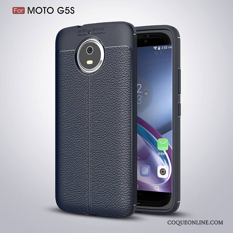 Moto G5s Incassable Tout Compris Étui Coque De Téléphone Bleu Protection Silicone