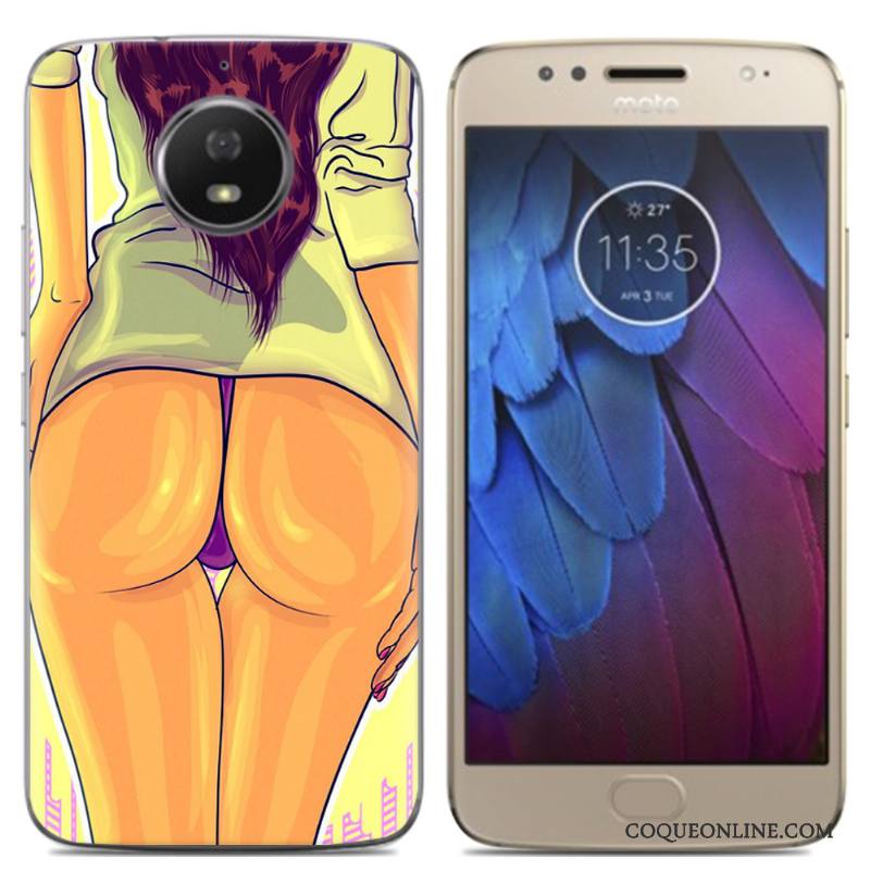 Moto G5s Nouveau Incassable Tendance Fluide Doux Bleu Protection Coque