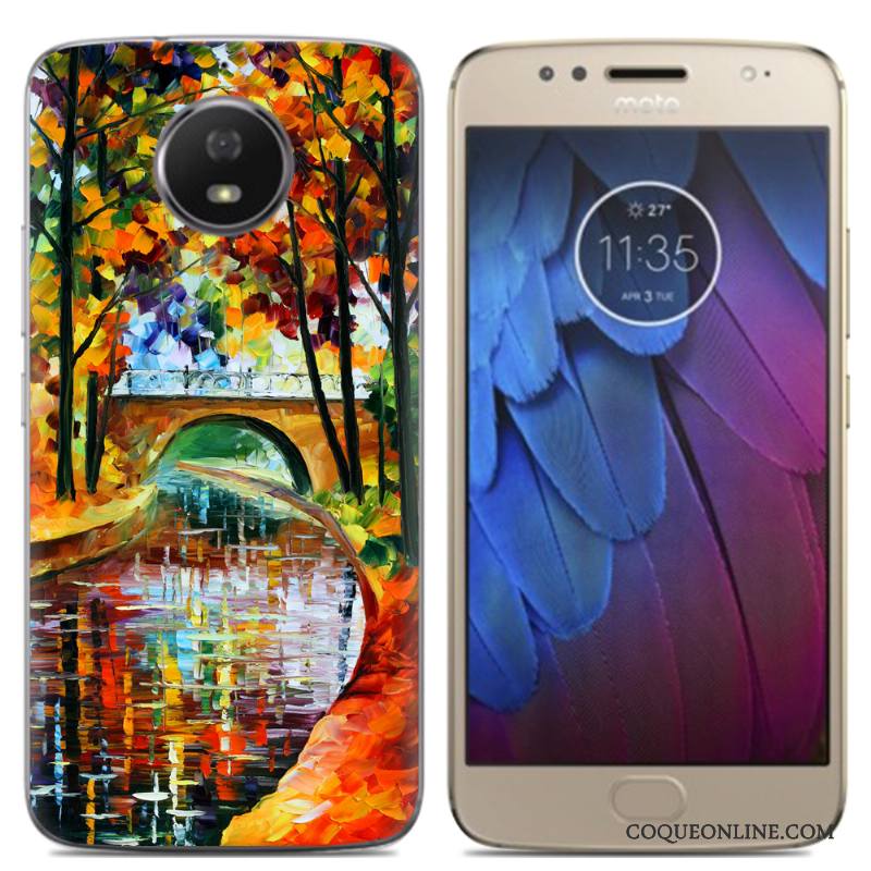 Moto G5s Nouveau Incassable Tendance Fluide Doux Bleu Protection Coque