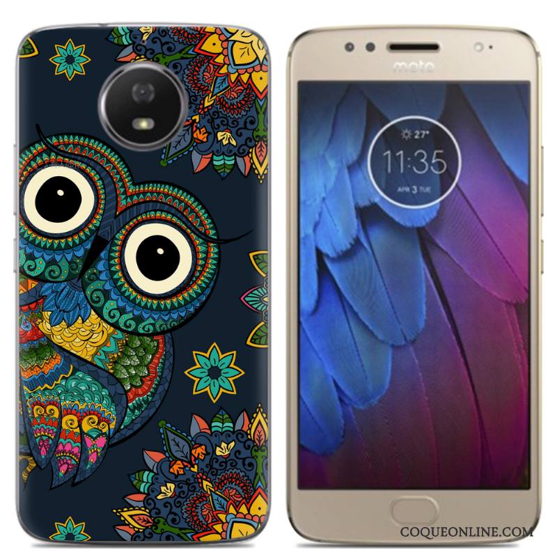 Moto G5s Nouveau Incassable Tendance Fluide Doux Bleu Protection Coque