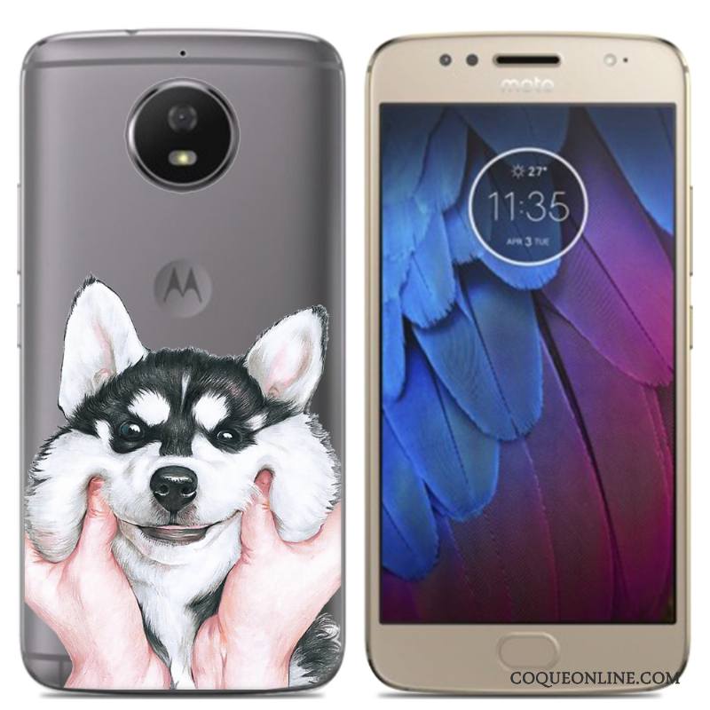 Moto G5s Nouveau Incassable Tendance Fluide Doux Bleu Protection Coque