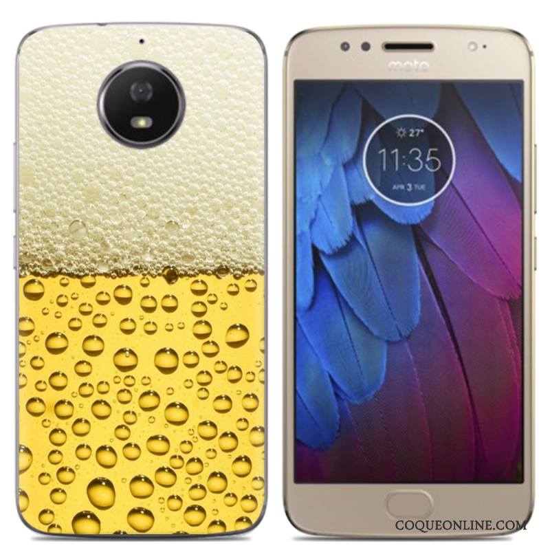 Moto G5s Nouveau Incassable Tendance Fluide Doux Bleu Protection Coque