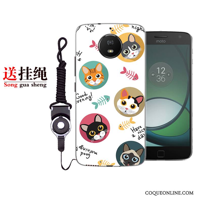 Moto G5s Plus Coque De Téléphone Dessin Animé Peinture Étui Fluide Doux Incassable Protection